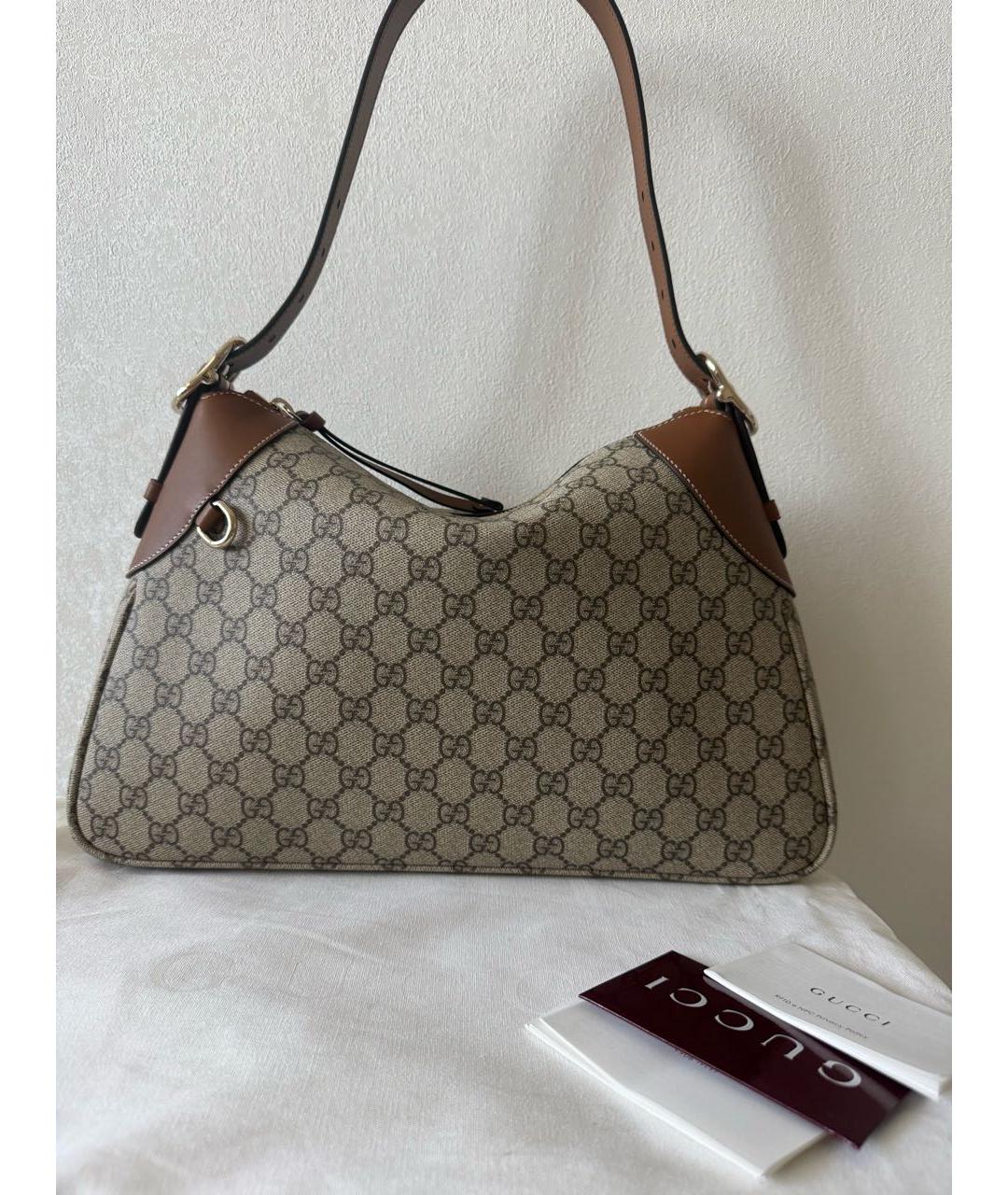 GUCCI Коричневая сумка с короткими ручками, фото 2