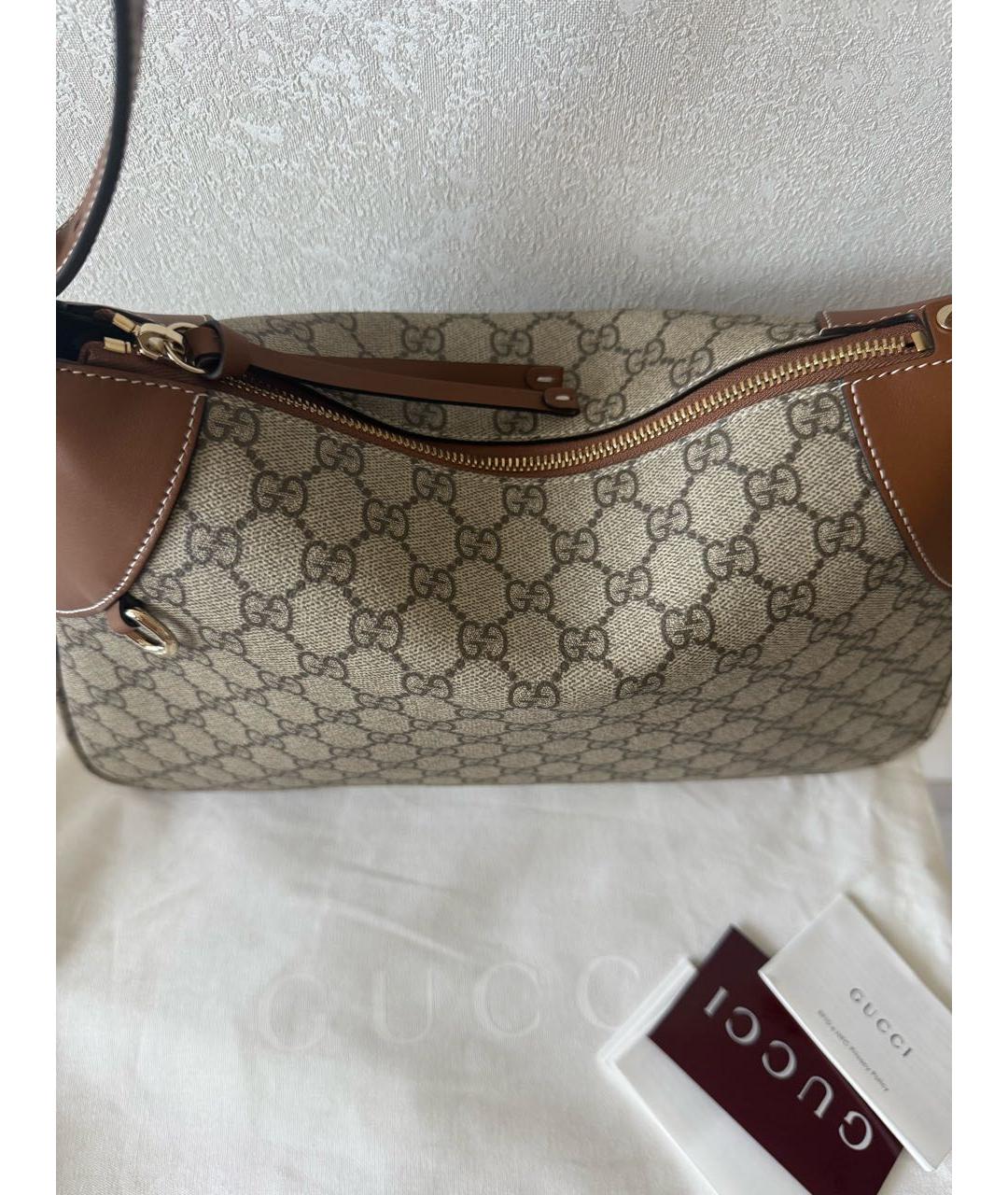 GUCCI Коричневая сумка с короткими ручками, фото 3