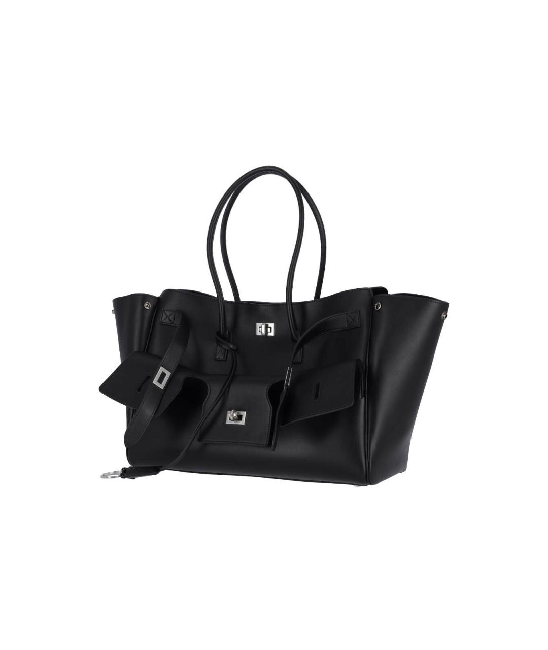 BALENCIAGA Черная кожаная сумка тоут, фото 2