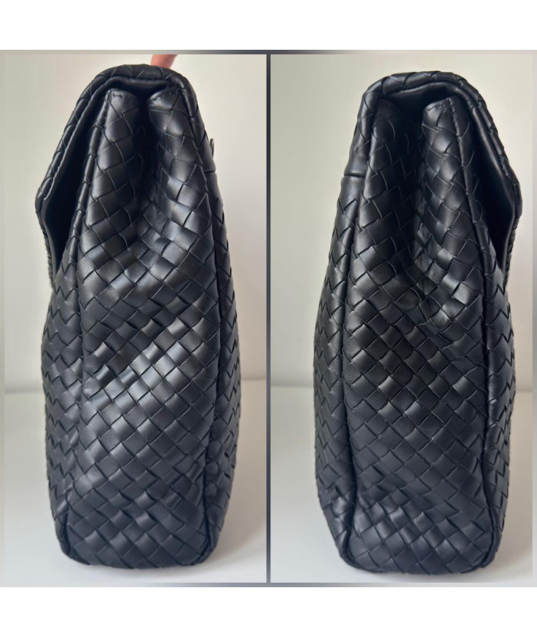 BOTTEGA VENETA Черный кожаный портфель, фото 7