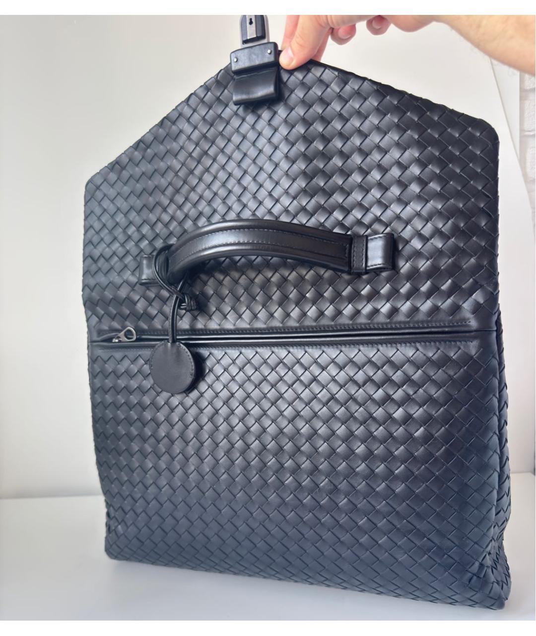 BOTTEGA VENETA Черный кожаный портфель, фото 6