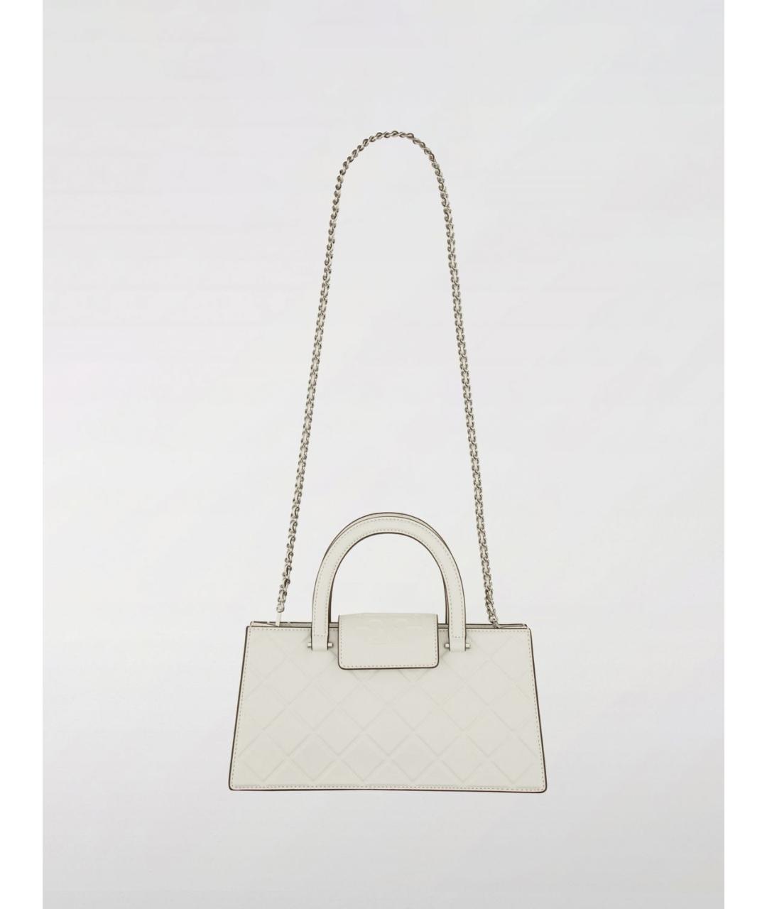 TORY BURCH Белая кожаная сумка тоут, фото 3