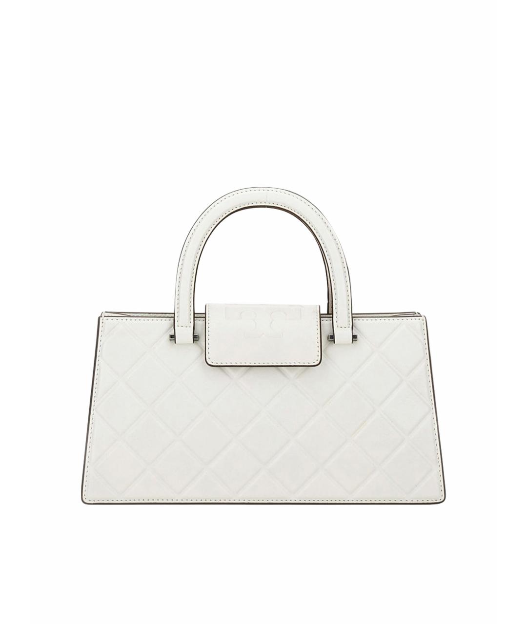 TORY BURCH Белая кожаная сумка тоут, фото 1