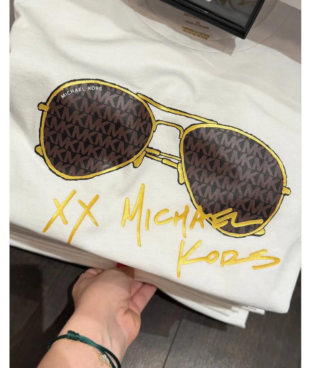 MICHAEL KORS Белая хлопковая футболка, фото 2