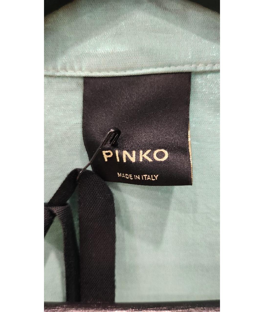 PINKO Бирюзовая вискозная рубашка, фото 6