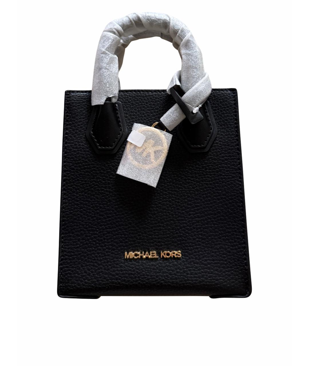 MICHAEL KORS Черная кожаная сумка через плечо, фото 1