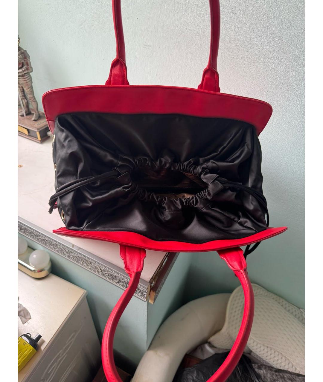 LOVE MOSCHINO Красная сумка с короткими ручками из искусственной кожи, фото 2
