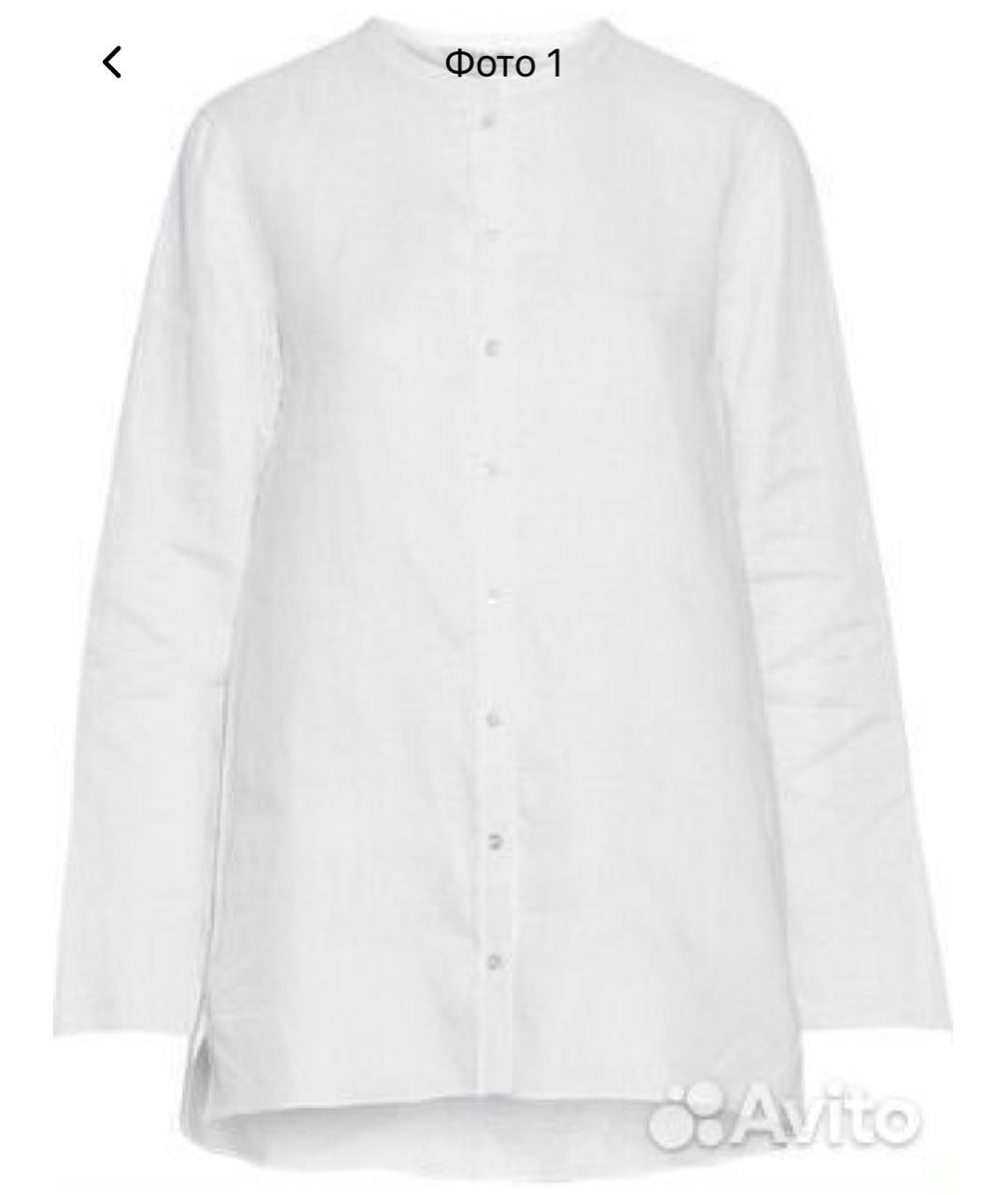 'S MAX MARA Белая льняная рубашка, фото 7