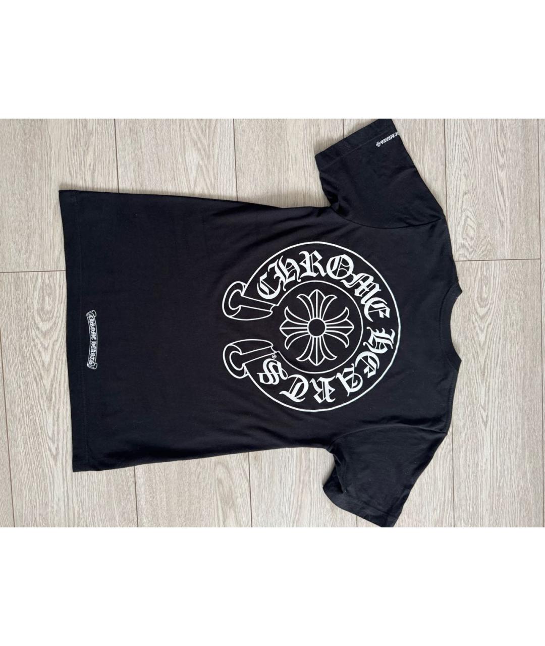 CHROME HEARTS Черная хлопковая футболка, фото 4