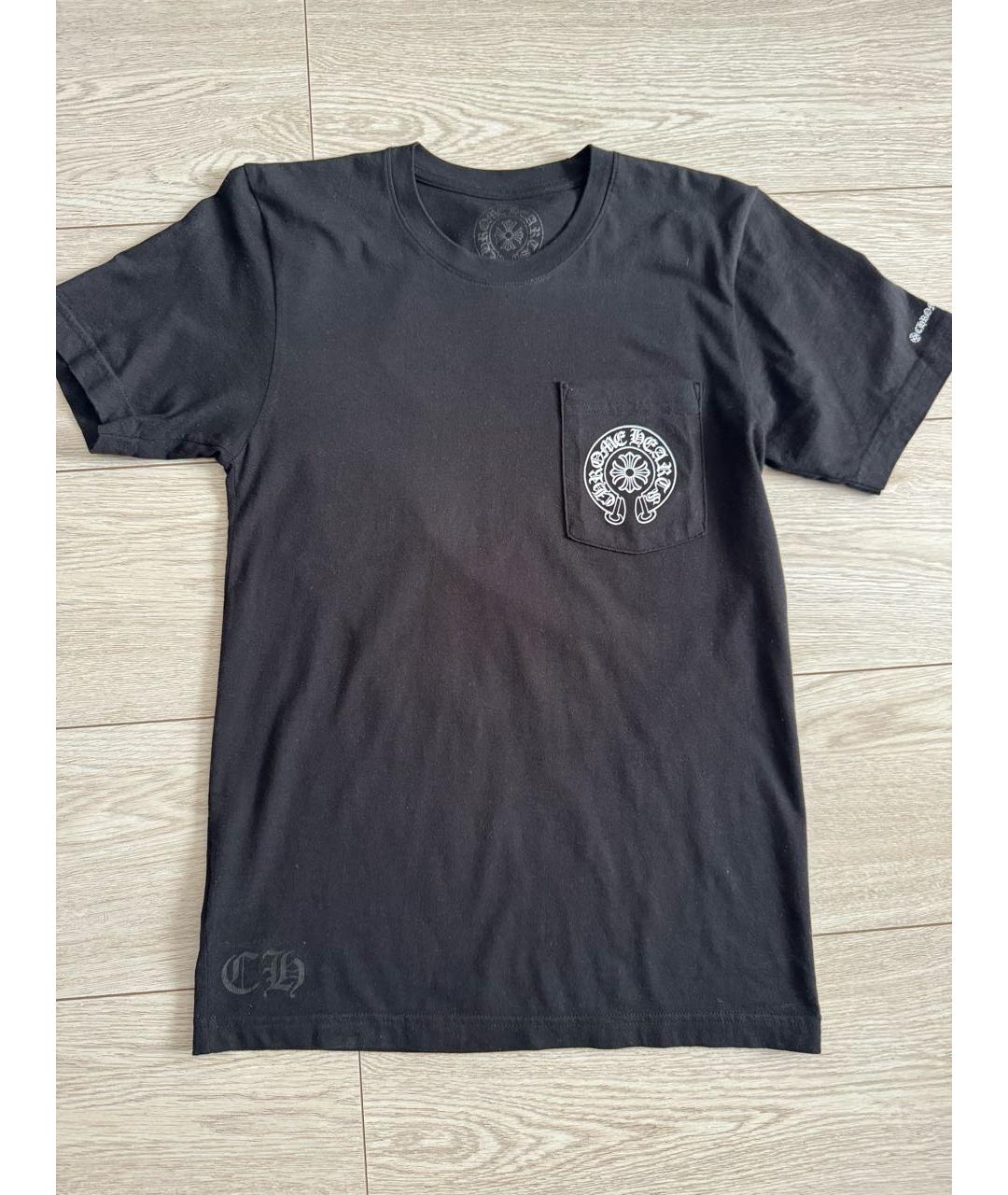 CHROME HEARTS Черная хлопковая футболка, фото 3
