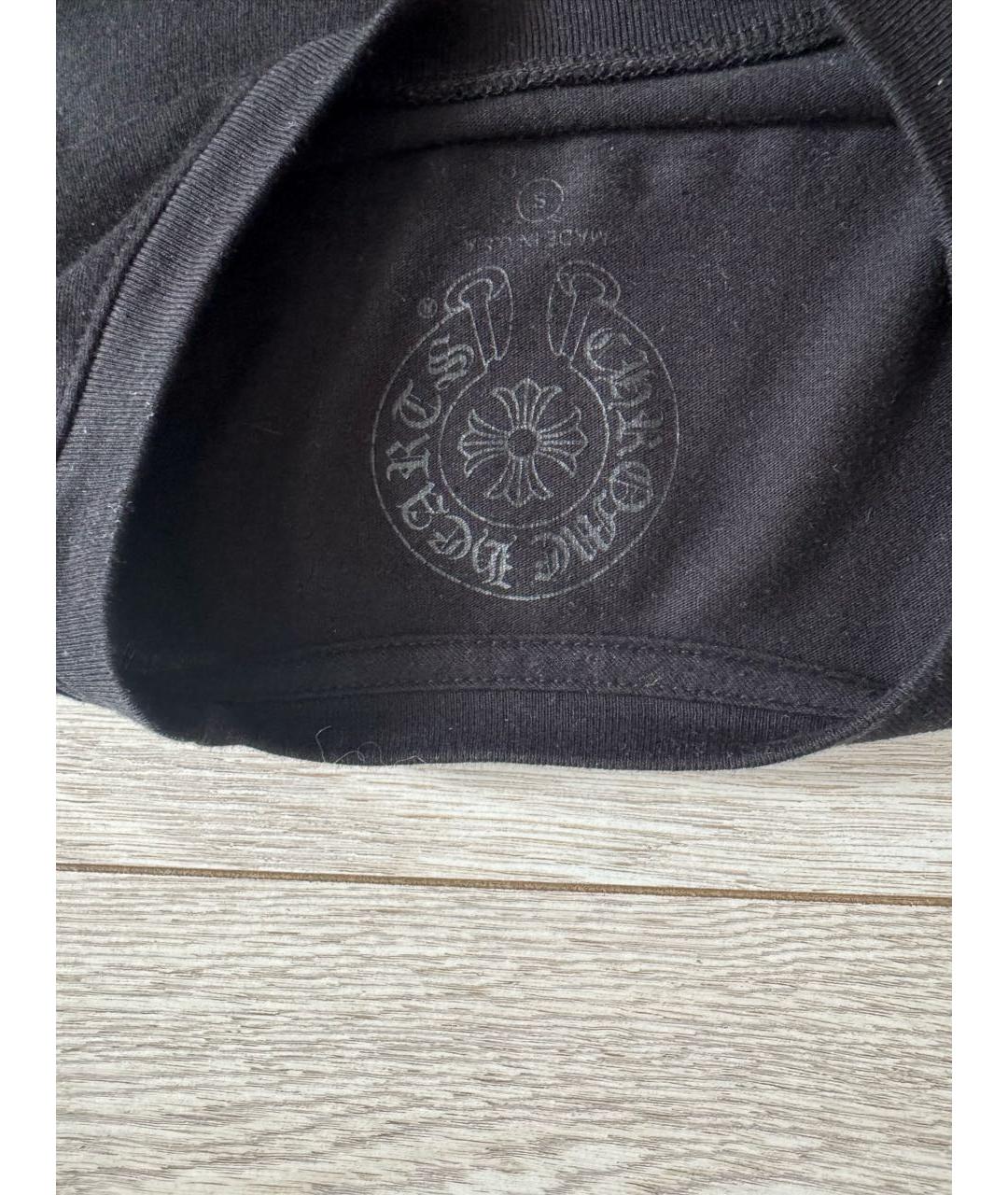 CHROME HEARTS Черная хлопковая футболка, фото 6