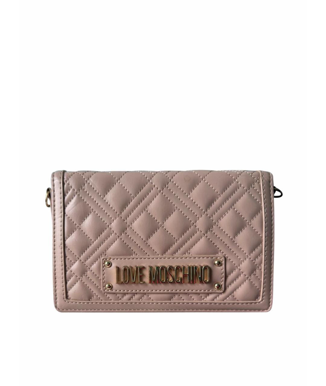 LOVE MOSCHINO Розовая сумка через плечо из искусственной кожи, фото 1