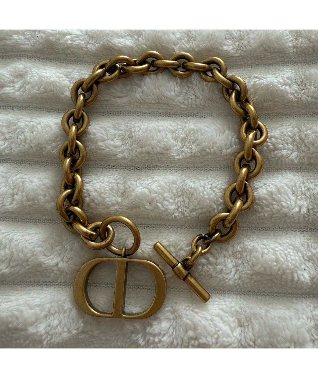 CHRISTIAN DIOR Золотой латунный браслет, фото 3