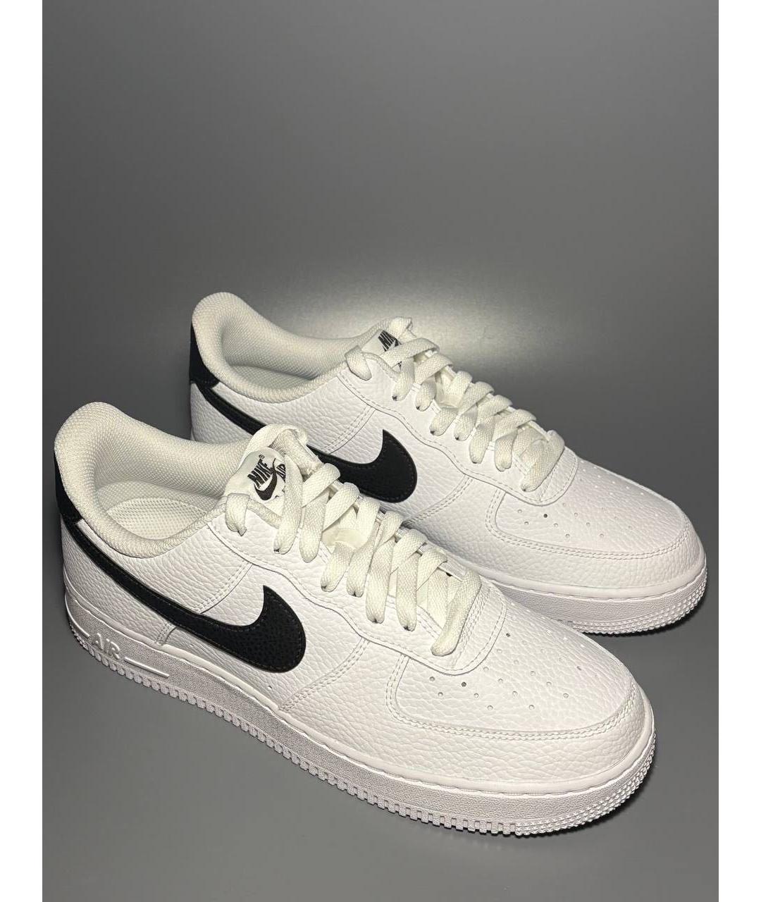 NIKE Белые кожаные низкие кроссовки / кеды, фото 6