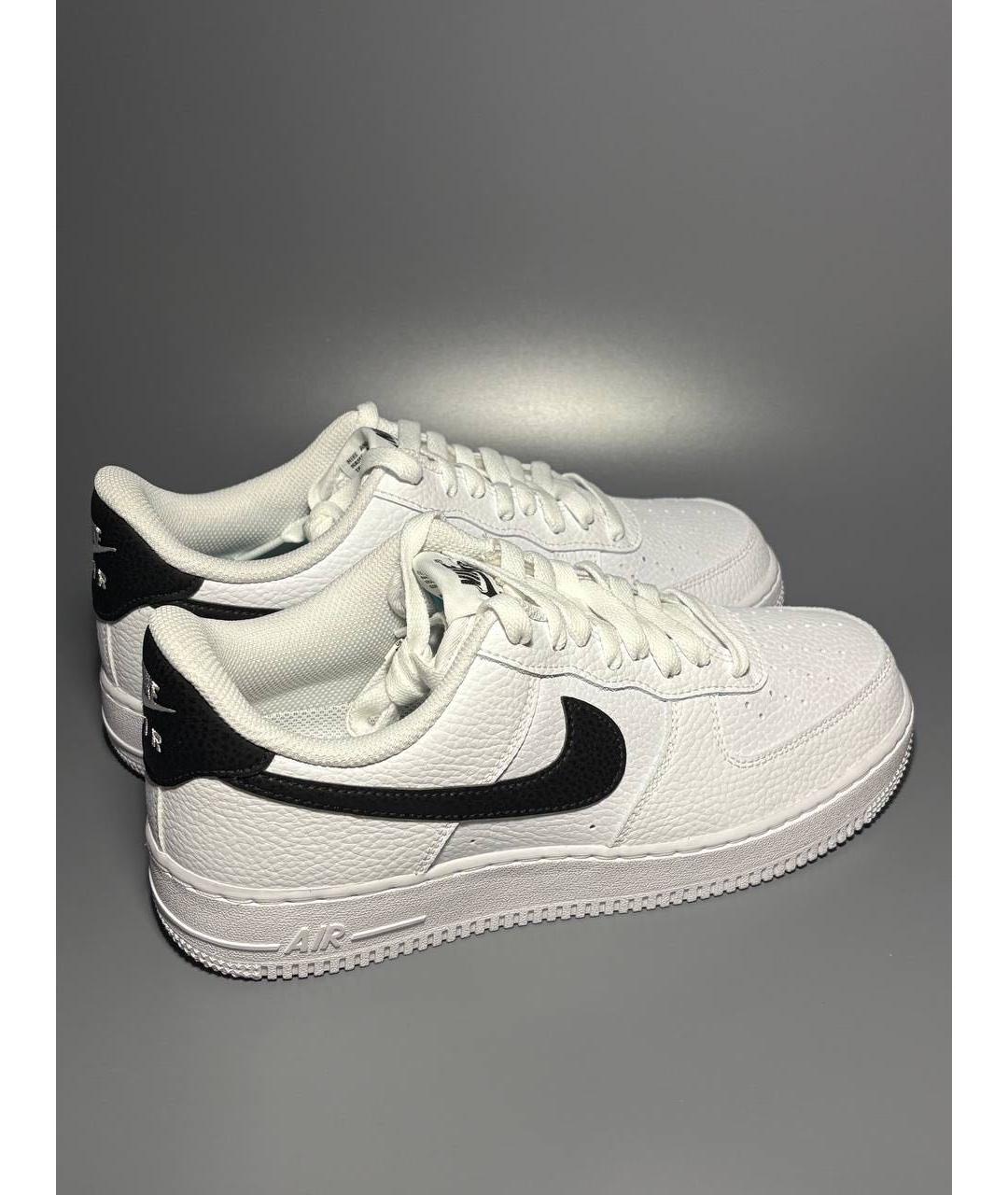 NIKE Белые кожаные низкие кроссовки / кеды, фото 7