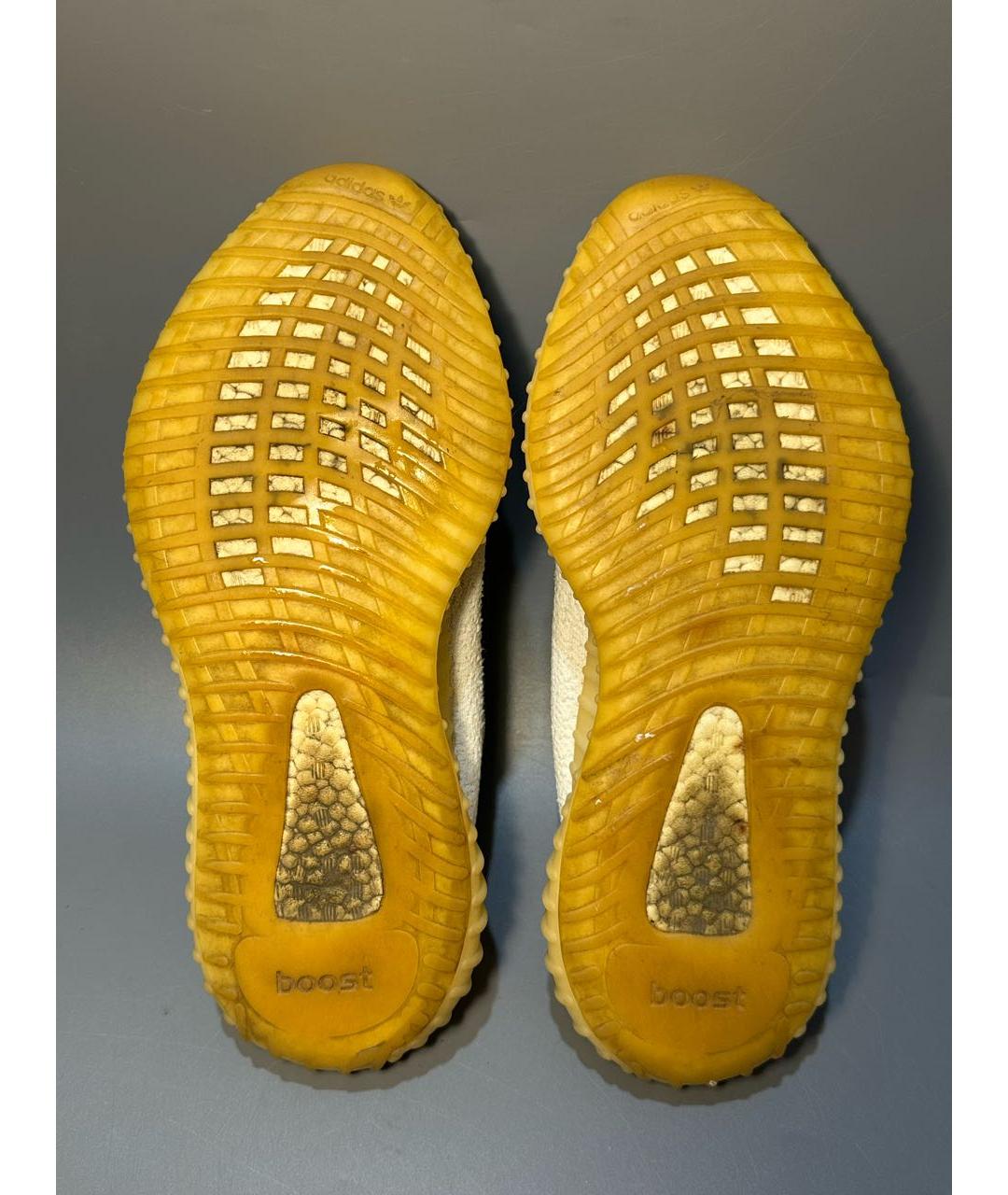 ADIDAS YEEZY Белые синтетические низкие кроссовки / кеды, фото 5