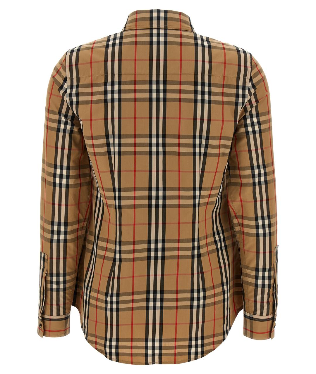 BURBERRY Коричневая хлопковая рубашка, фото 2