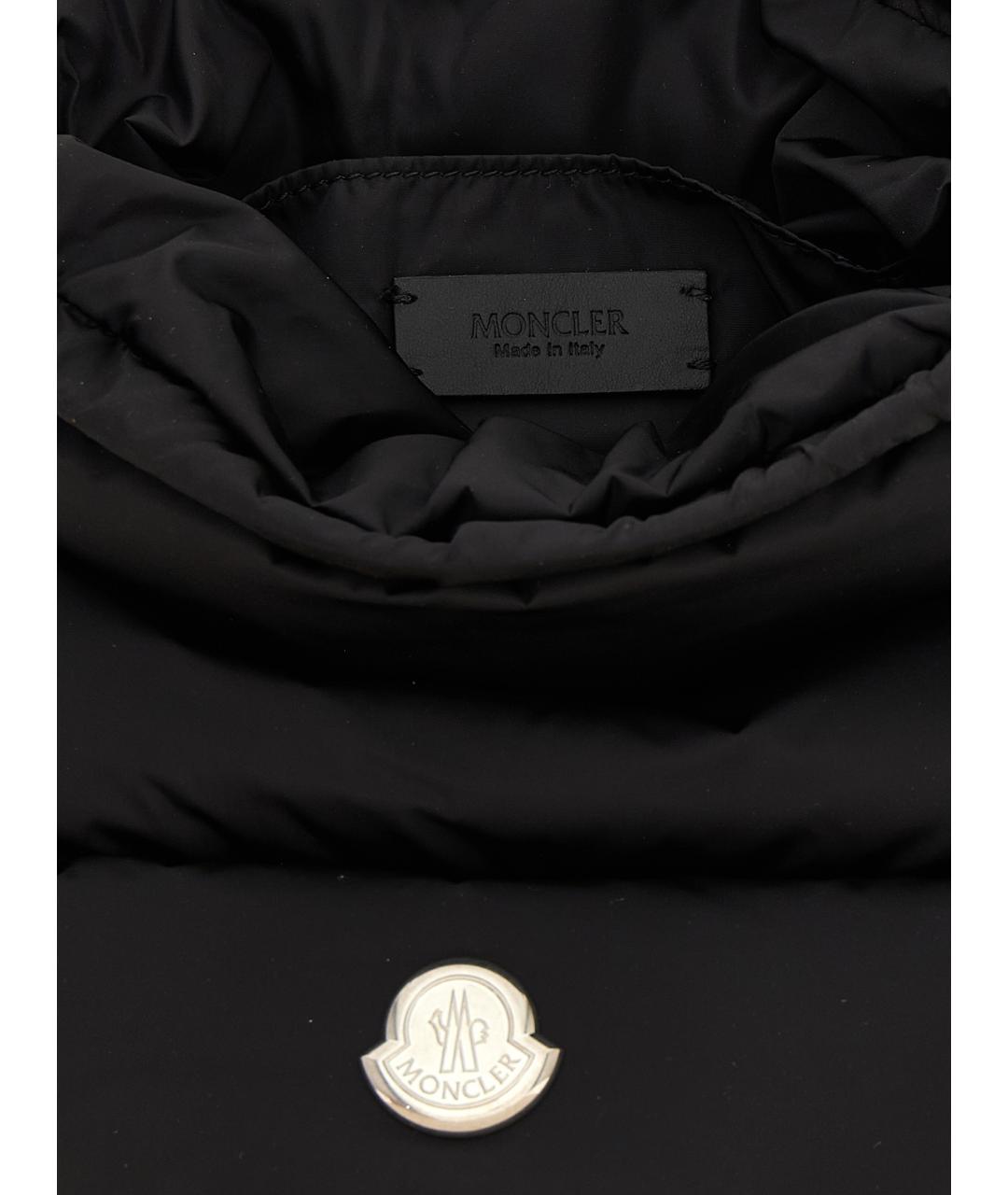 MONCLER Черная синтетическая сумка через плечо, фото 4