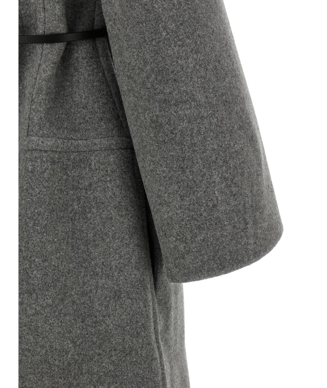 JIL SANDER Серое шерстяное пальто, фото 4