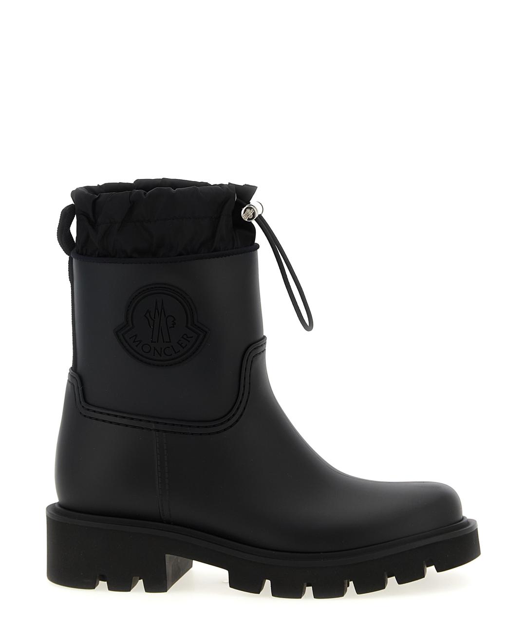 MONCLER Черные резиновые ботинки, фото 1