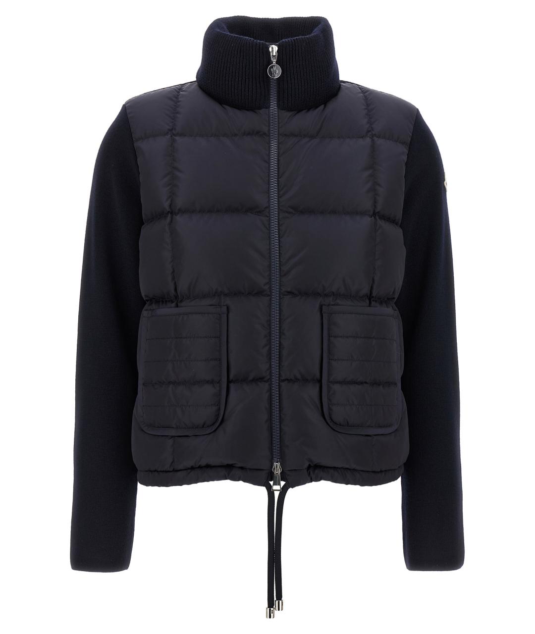 MONCLER Темно-синяя полиамидовая куртка, фото 1