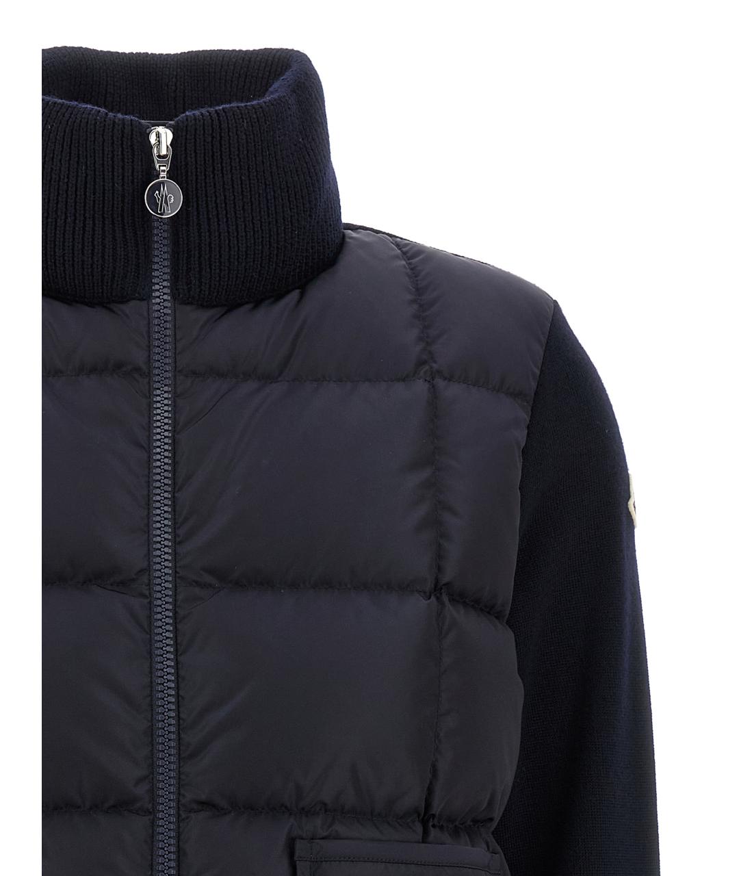 MONCLER Темно-синяя полиамидовая куртка, фото 3