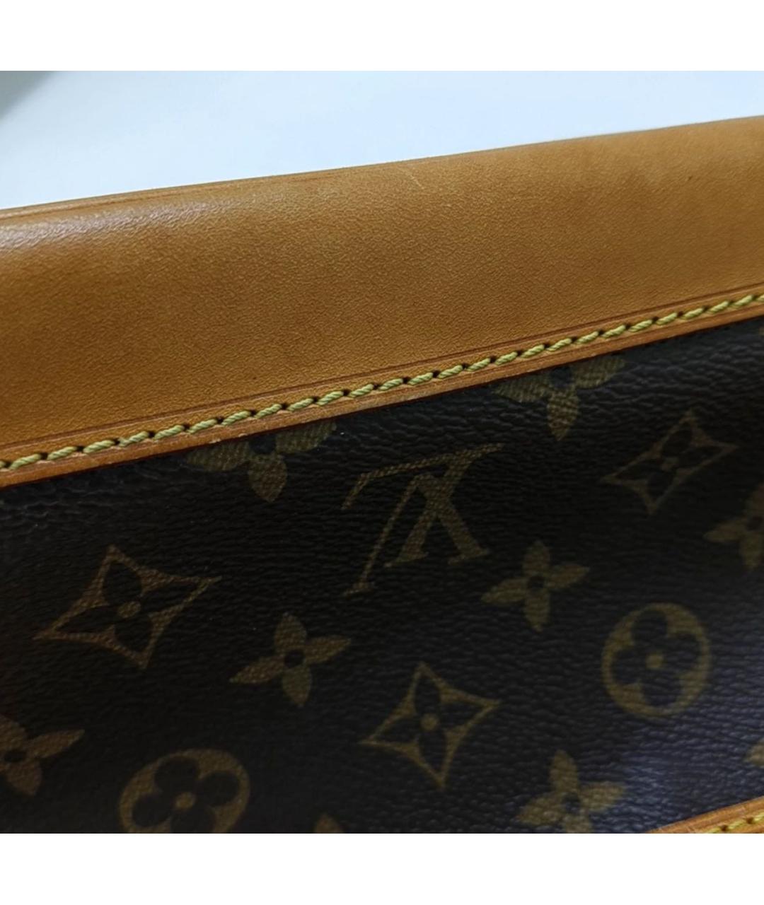 LOUIS VUITTON Коричневая кожаная сумка через плечо, фото 7