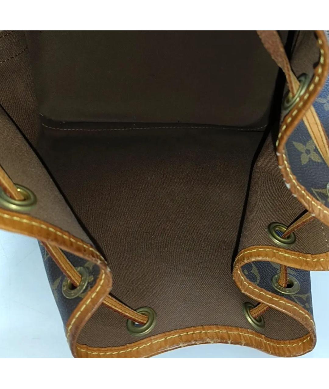 LOUIS VUITTON Коричневая кожаная сумка через плечо, фото 6