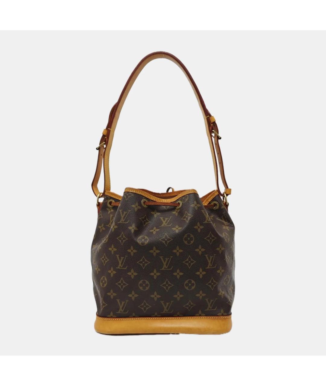 LOUIS VUITTON Коричневая кожаная сумка через плечо, фото 4