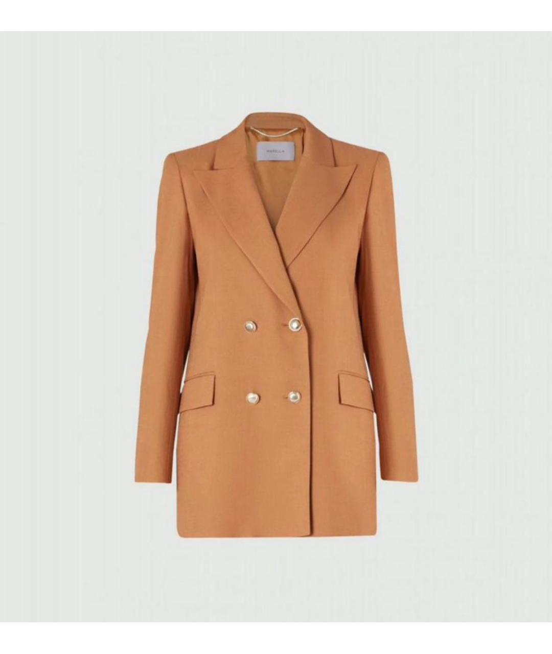 MAX MARA Оранжевый вискозный жакет/пиджак, фото 8