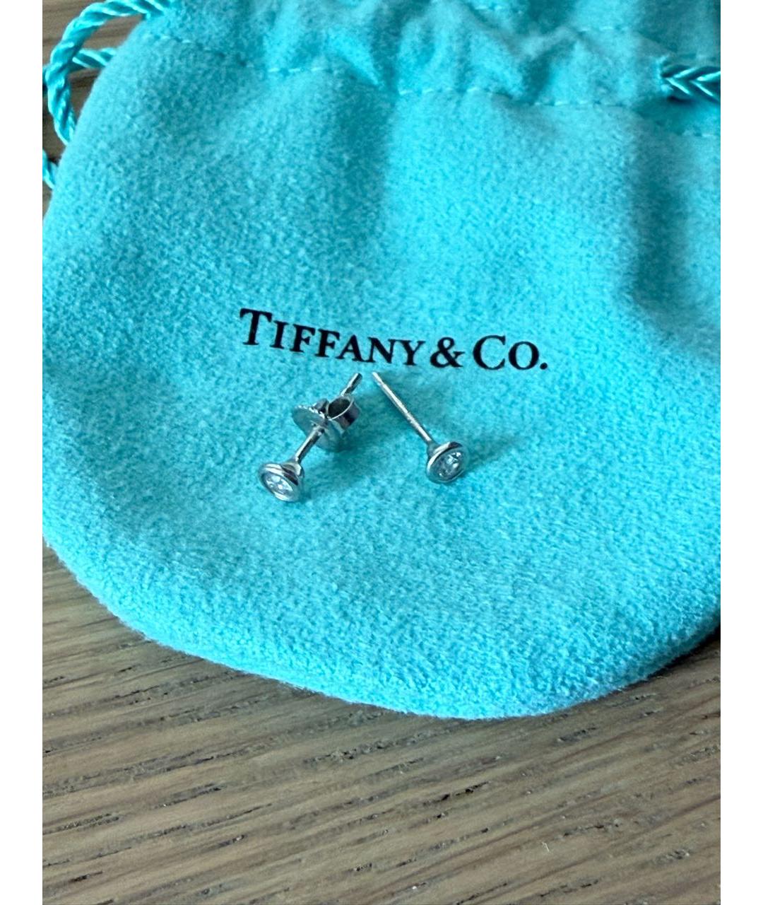 TIFFANY&CO Платиновые серьги, фото 7