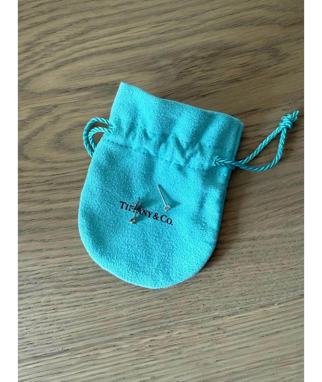 TIFFANY&CO Платиновые серьги, фото 8