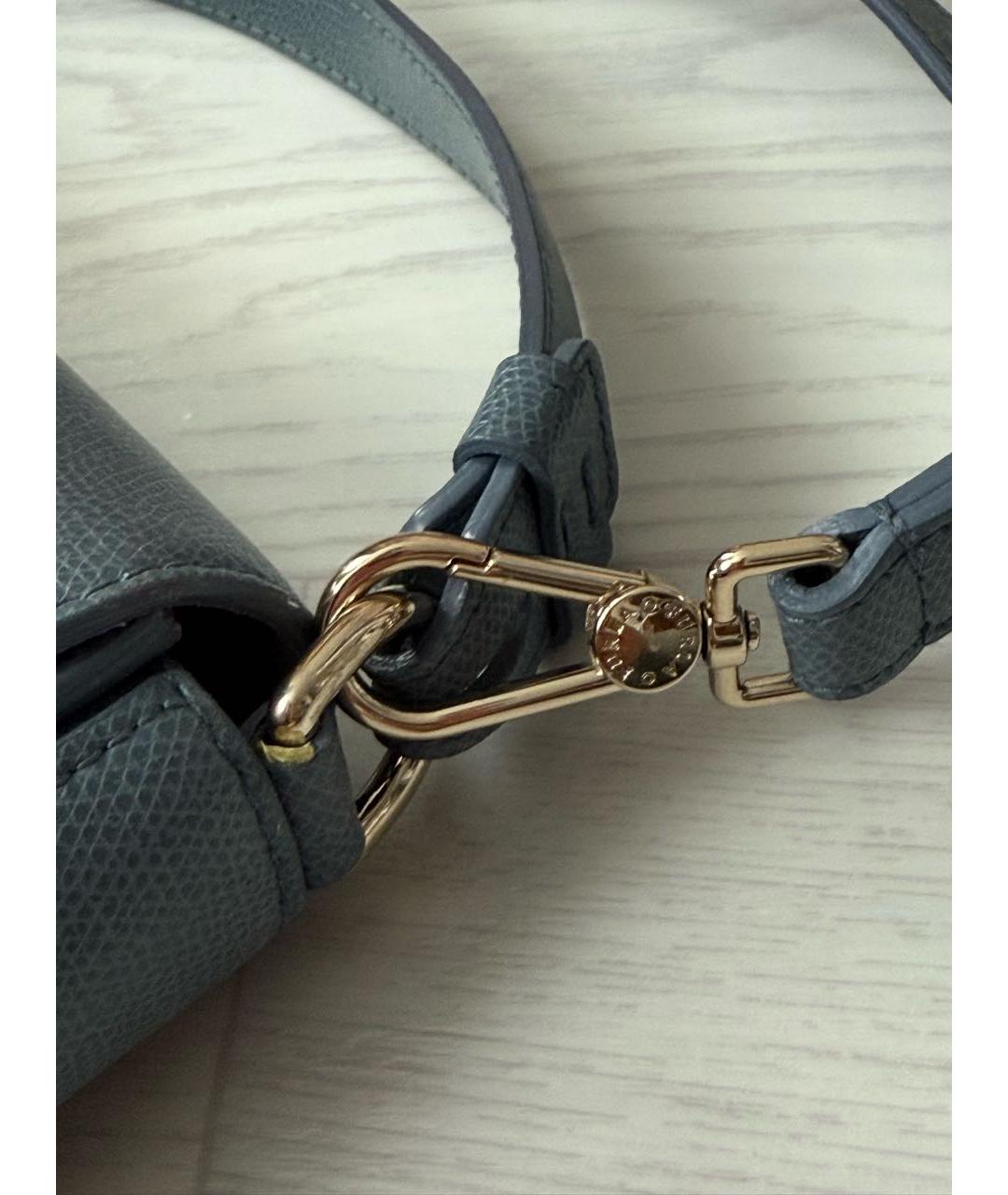 FURLA Голубая кожаная сумка через плечо, фото 5