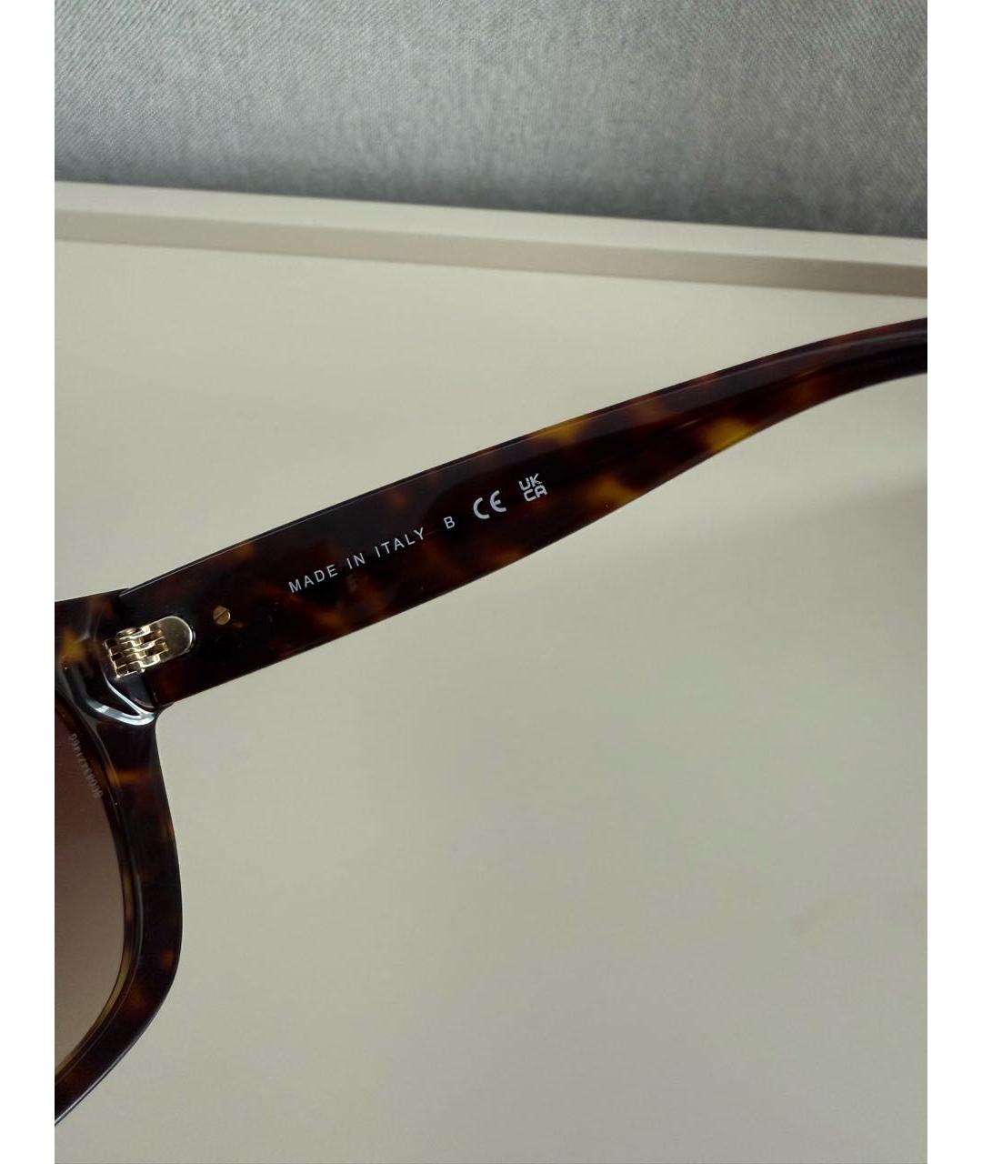 CHANEL Коричневые пластиковые солнцезащитные очки, фото 5