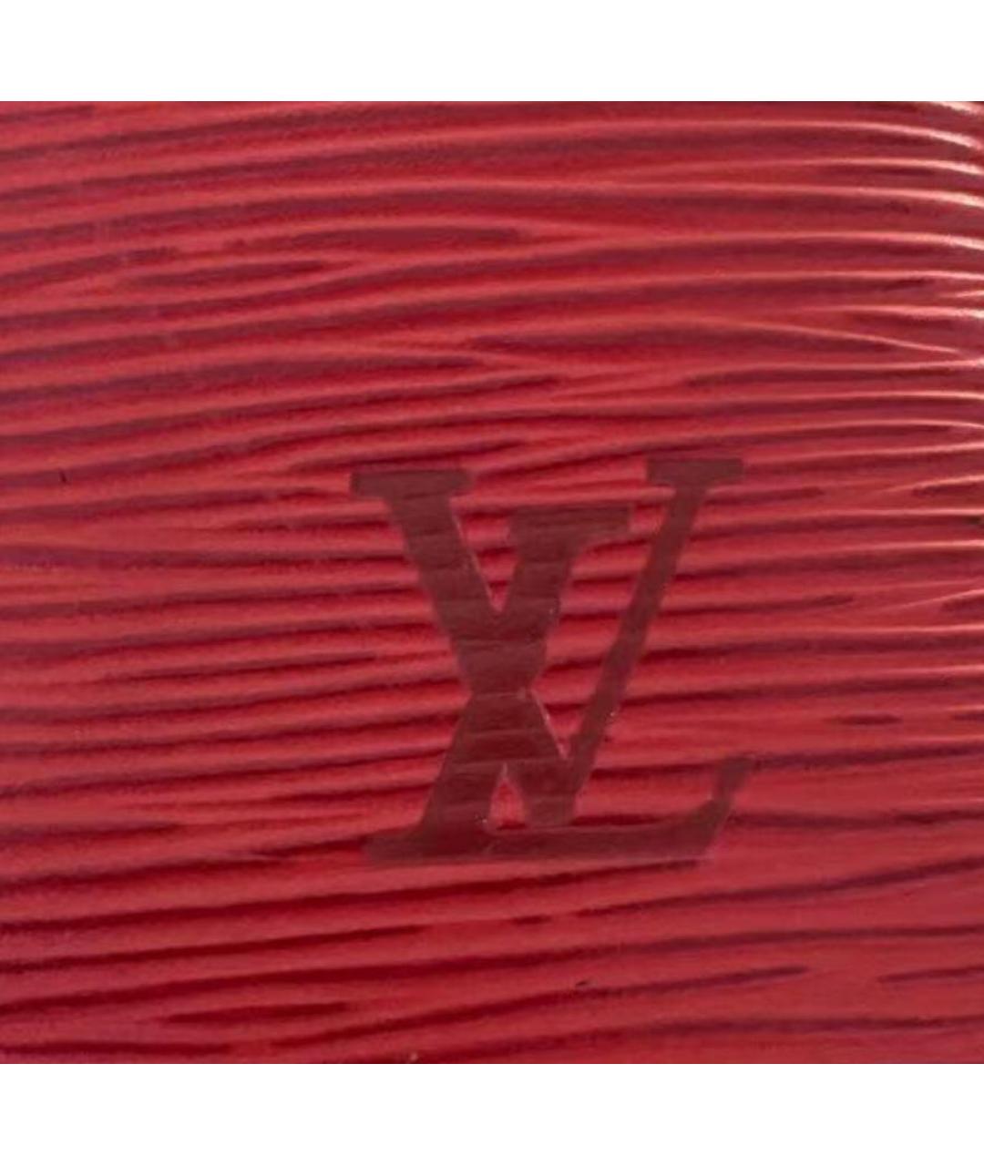 LOUIS VUITTON Красная кожаная сумка тоут, фото 8