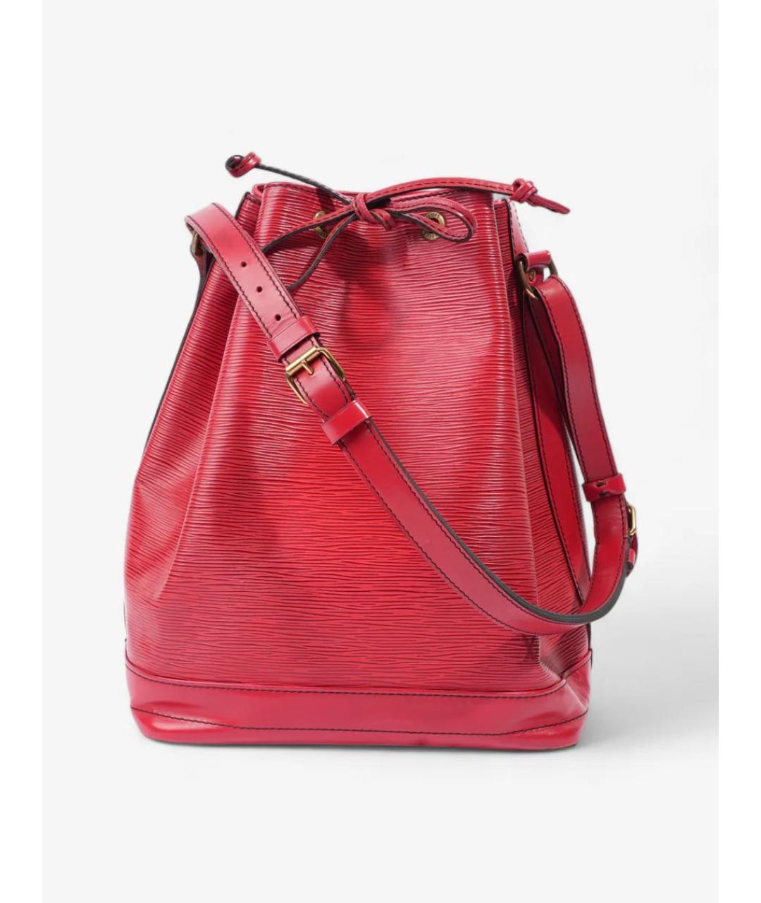 LOUIS VUITTON Красная кожаная сумка тоут, фото 9