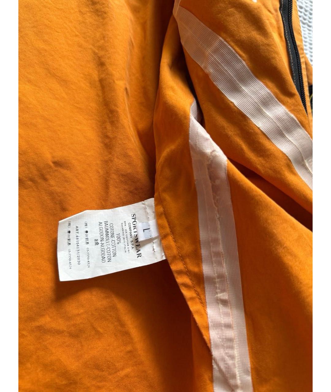 STONE ISLAND Оранжевая хлопковая куртка, фото 6
