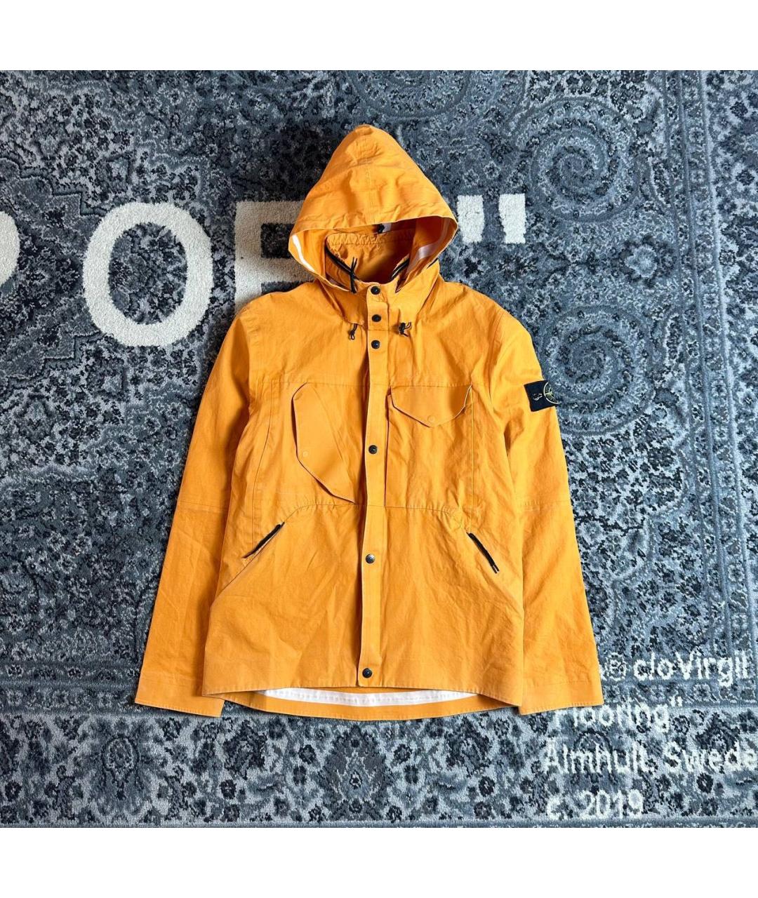 STONE ISLAND Оранжевая хлопковая куртка, фото 9