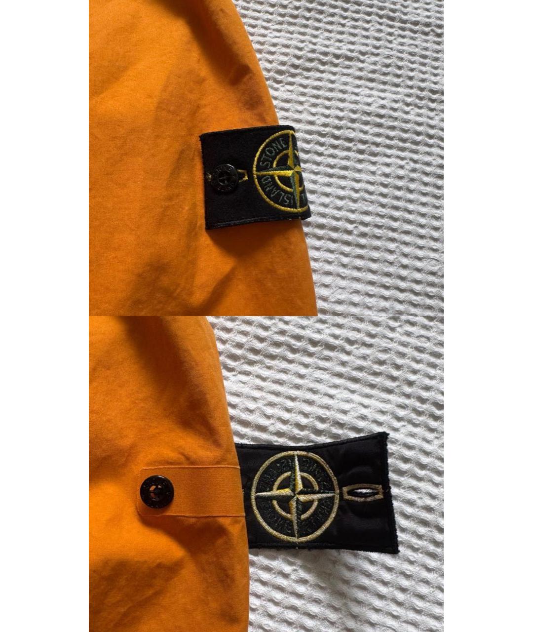 STONE ISLAND Оранжевая хлопковая куртка, фото 3