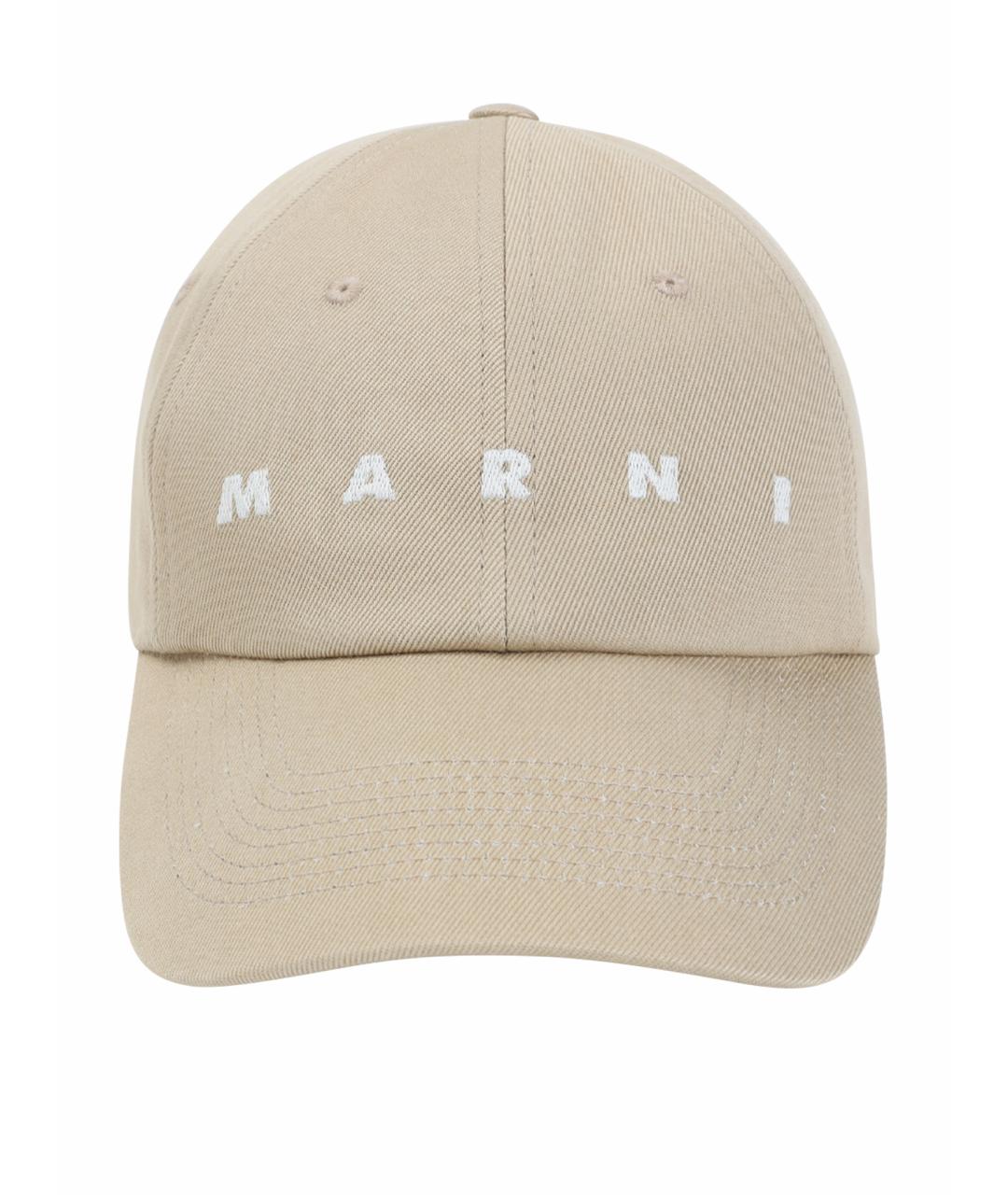 MARNI Бежевая хлопковая кепка, фото 1