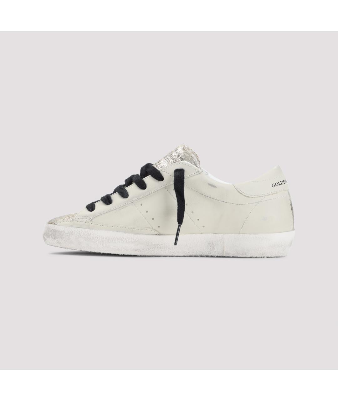 GOLDEN GOOSE DELUXE BRAND Бежевые кожаные кроссовки, фото 2