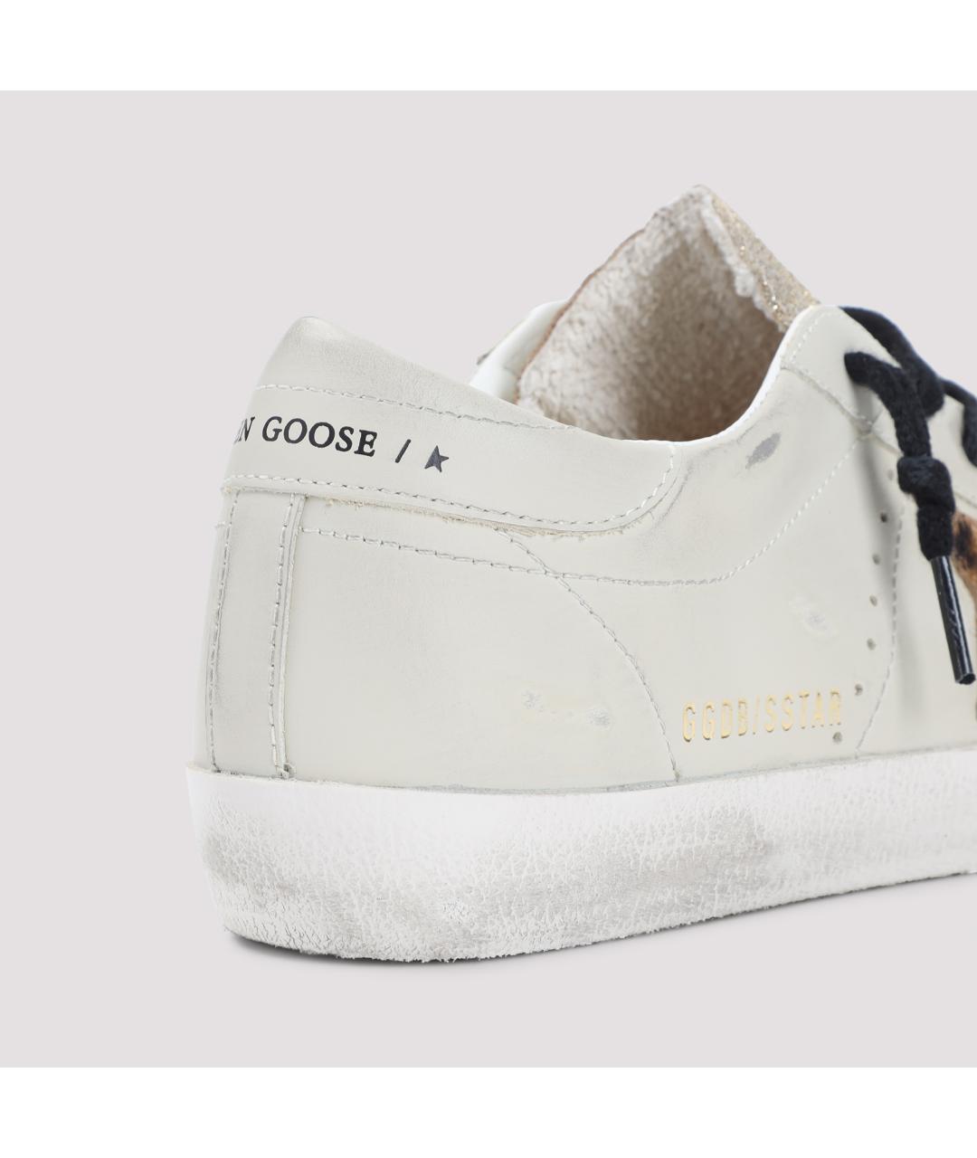 GOLDEN GOOSE DELUXE BRAND Бежевые кожаные кроссовки, фото 3