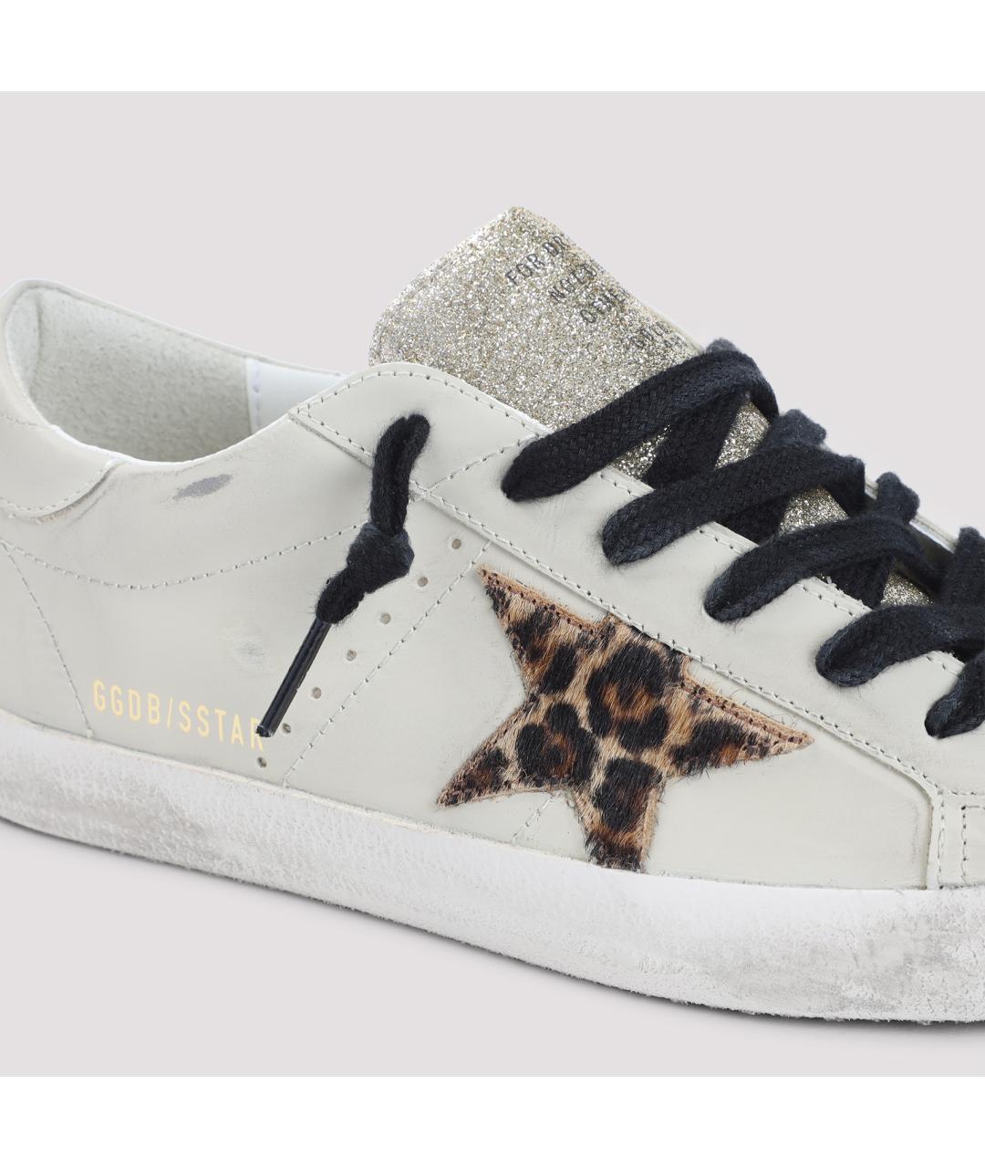 GOLDEN GOOSE DELUXE BRAND Бежевые кожаные кроссовки, фото 4