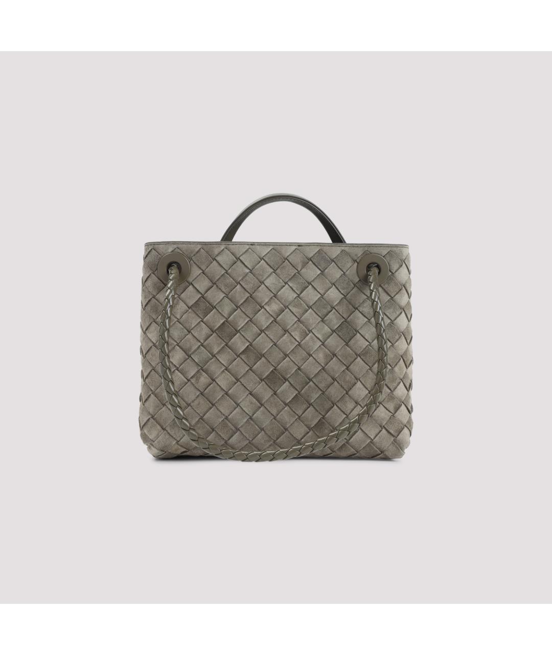 BOTTEGA VENETA Зеленая замшевая сумка тоут, фото 2