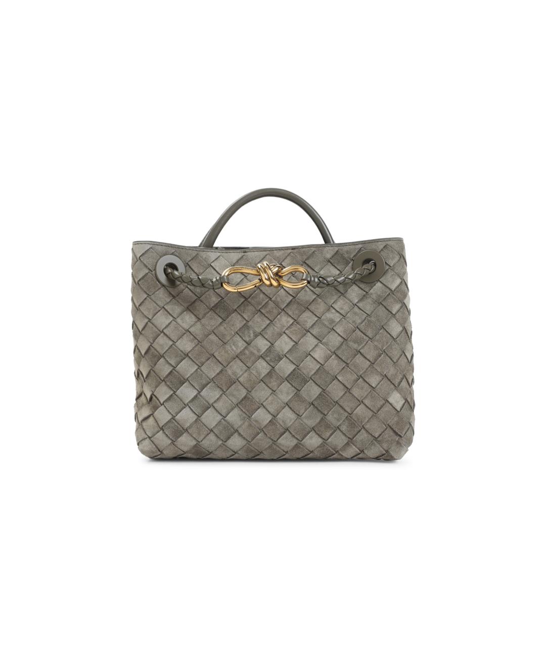 BOTTEGA VENETA Зеленая замшевая сумка тоут, фото 1