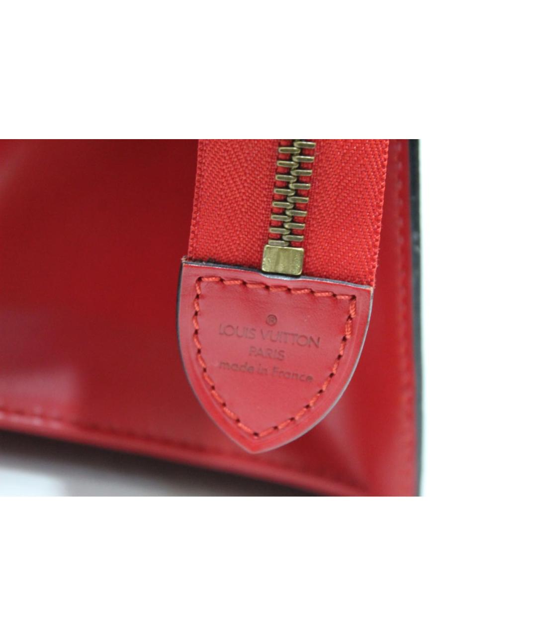 LOUIS VUITTON Красная кожаная сумка с короткими ручками, фото 2
