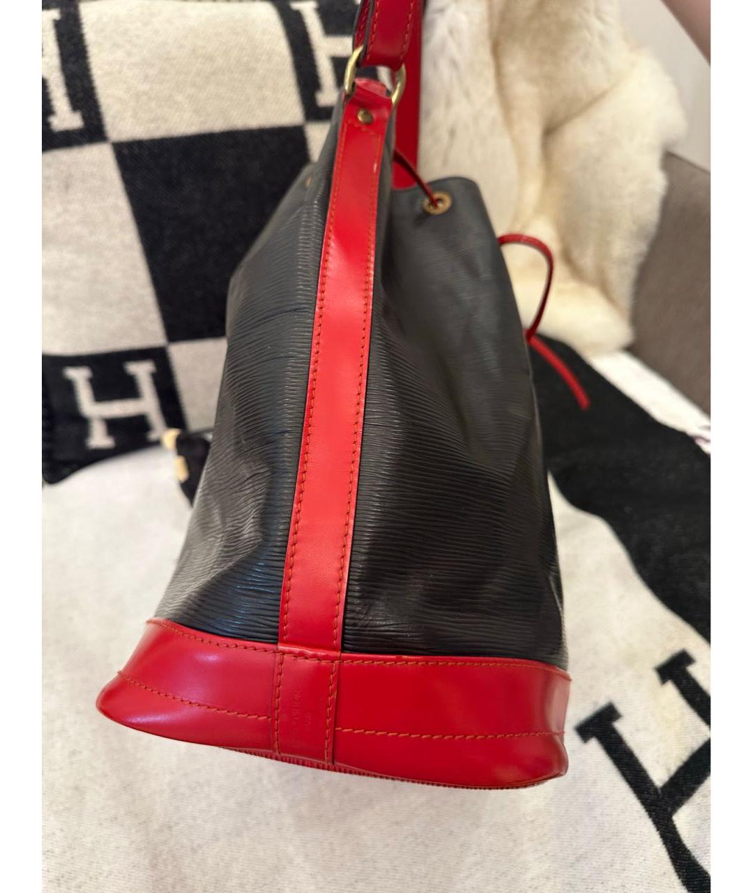 LOUIS VUITTON Черная кожаная сумка тоут, фото 3
