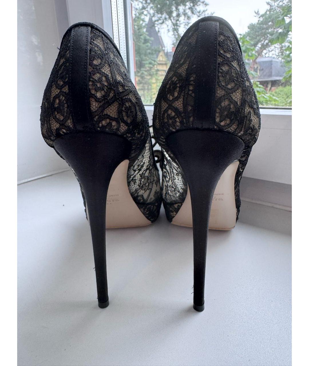 VALENTINO Черные текстильные туфли, фото 4
