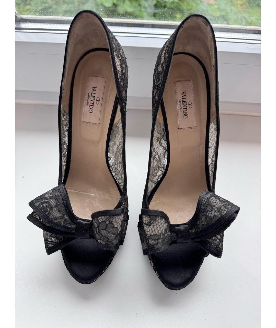 VALENTINO Черные текстильные туфли, фото 2