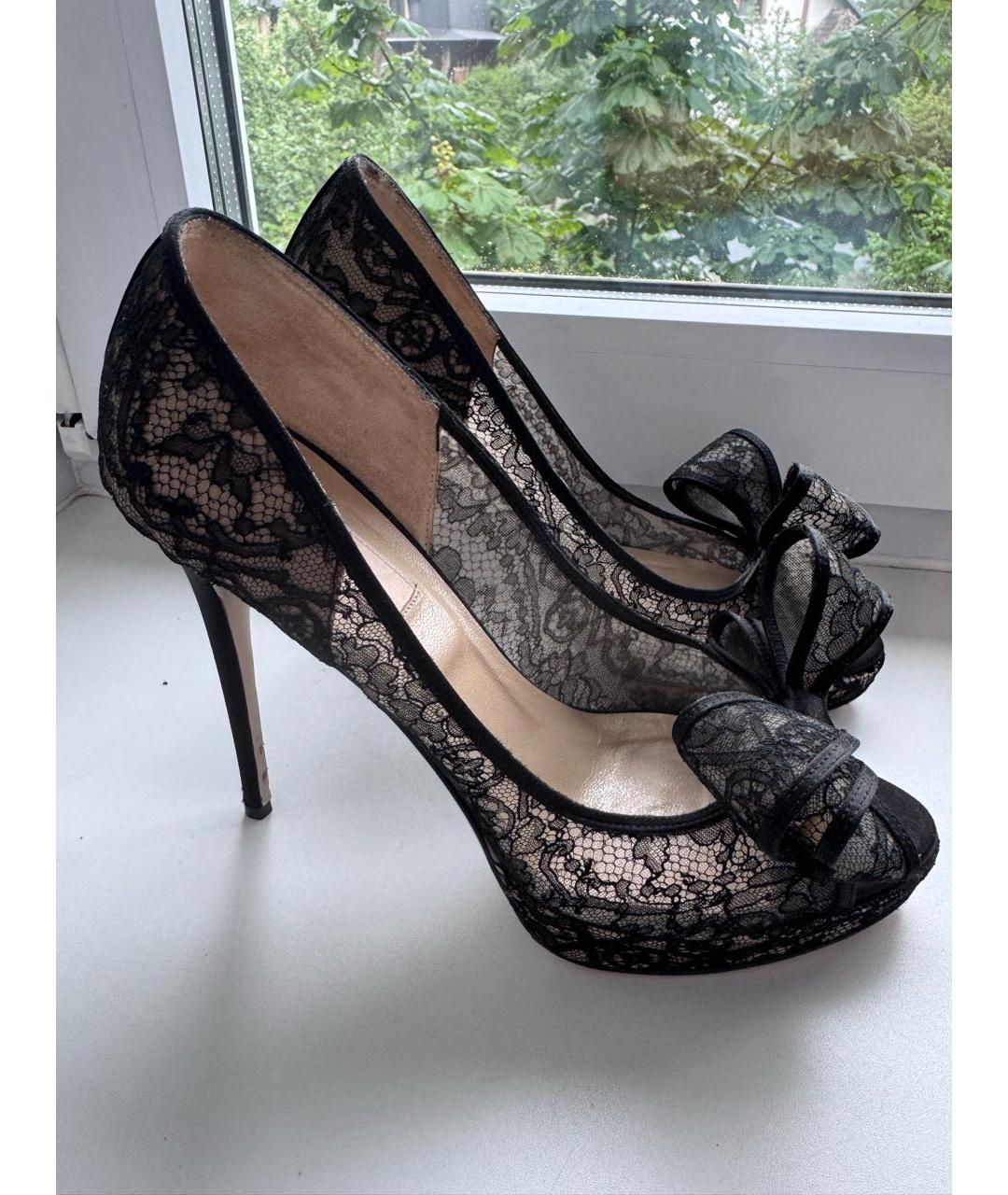 VALENTINO Черные текстильные туфли, фото 7